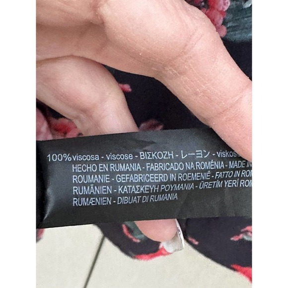 Zara | Floral Print Button Down Swing Tunic/Dress Size M - Picture 6 of 7